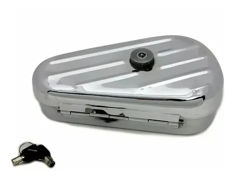 V-twin Oval Right Side Chrome Tool Box For Harley Davidson