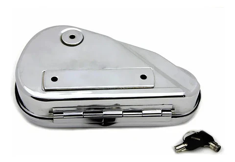 V-twin Oval Right Side Chrome Tool Box For Harley Davidson