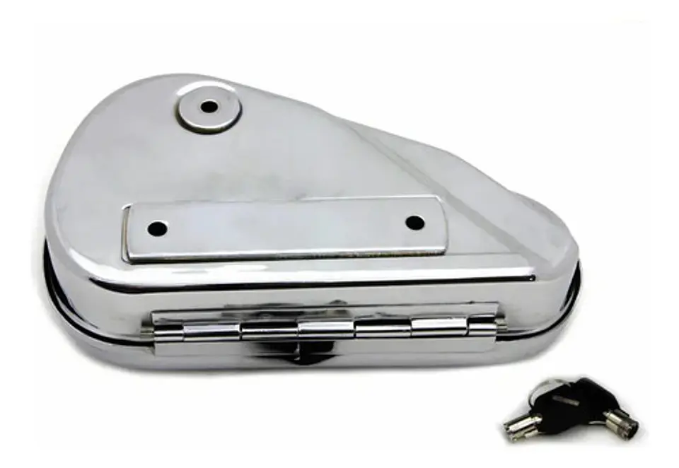 V-twin Oval Right Side Chrome Tool Box For Harley Davidson 2