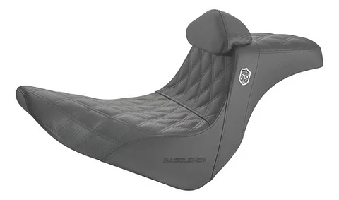 Saddlemen Pro Series Gripper Seat With Back Rest For Harley