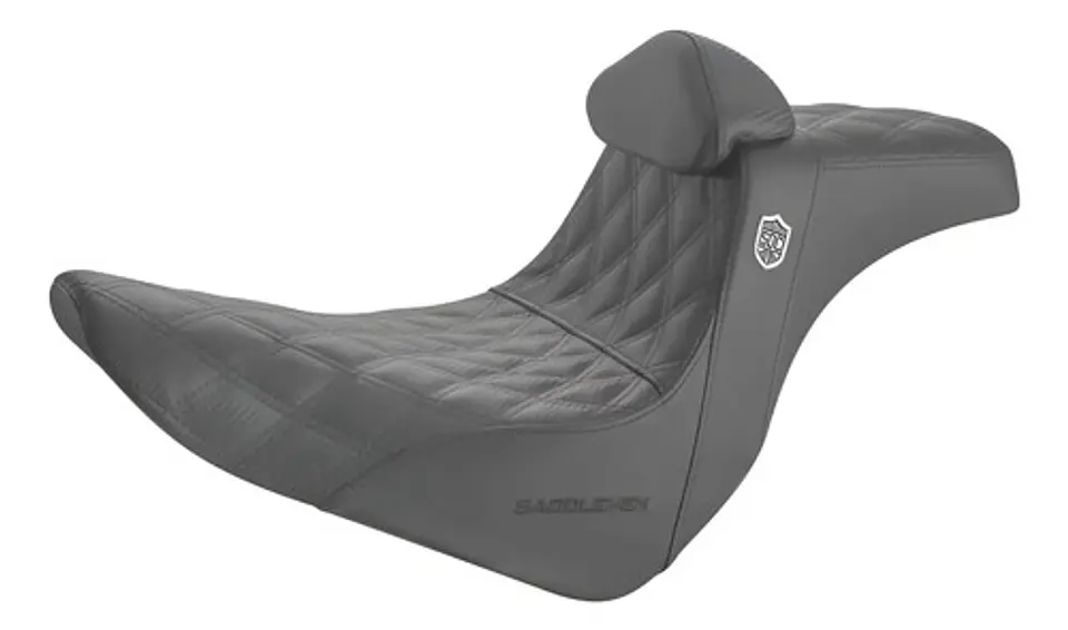 Saddlemen Pro Series Gripper Seat With Back Rest For Harley 1