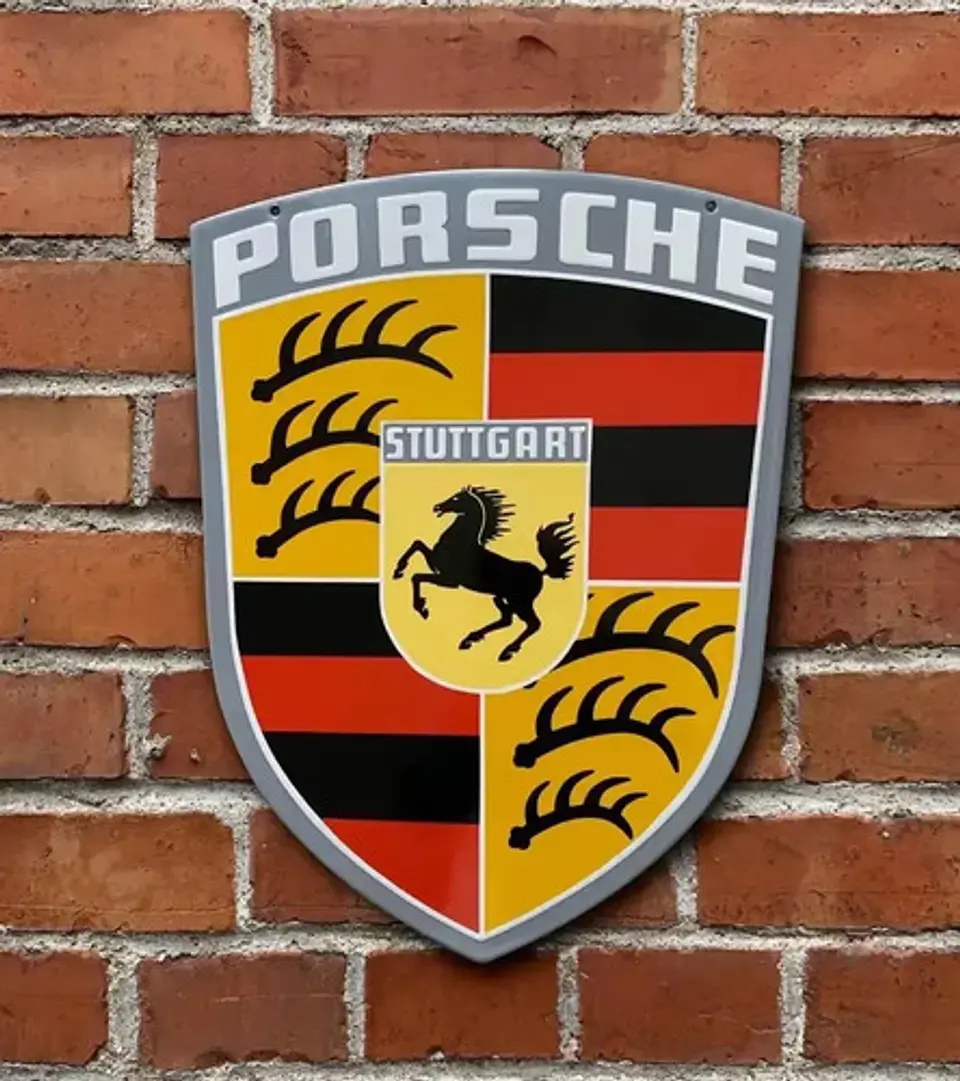 Porsche Classic Crest - Enamel Sign 2