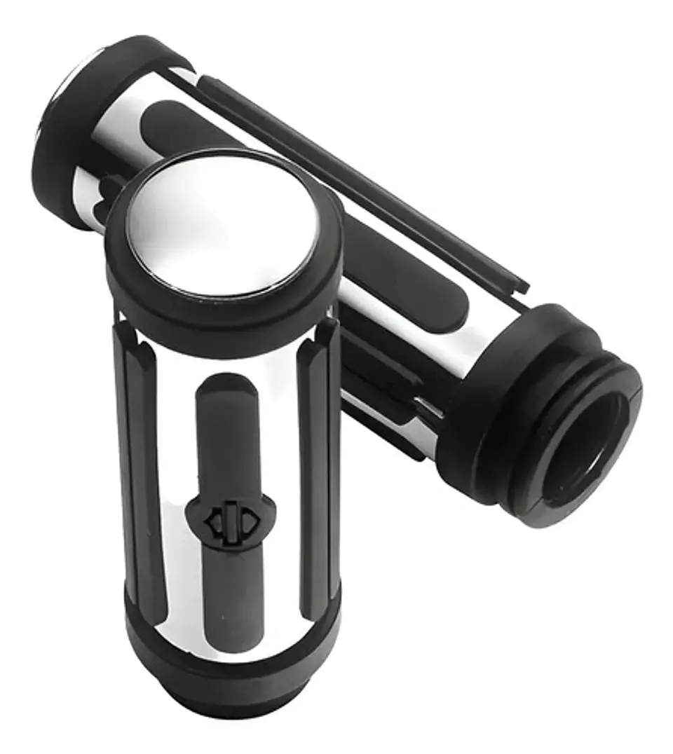 Harley-davidson Chrome And Rubber Hand Grips 1.3 Pol 1
