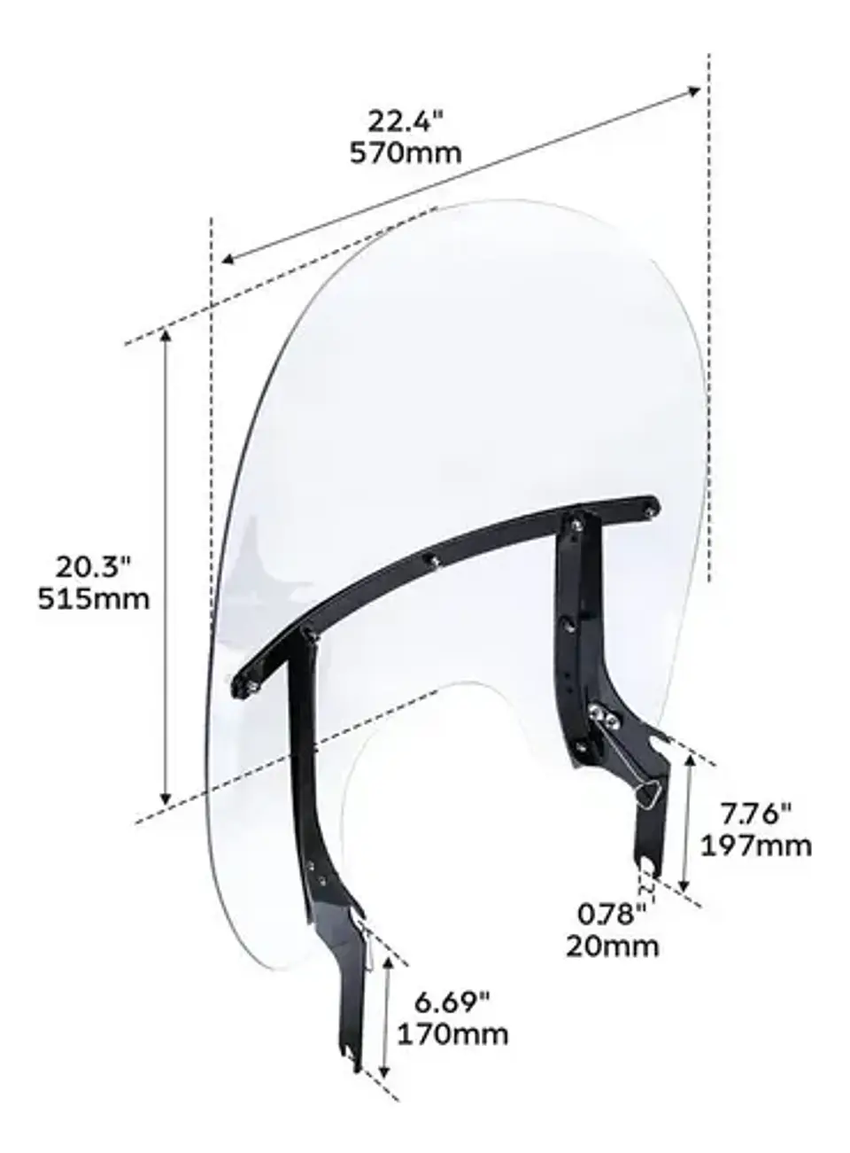 Tcmt Windshield For Harley-davidson Touring Road King 1994+ 10
