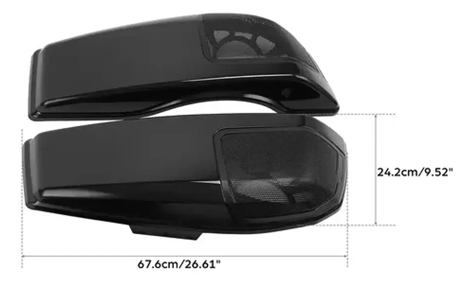 Tcmt 6x9 Saddlebag Lids Speaker Cutout For Harley 2023-2025 3