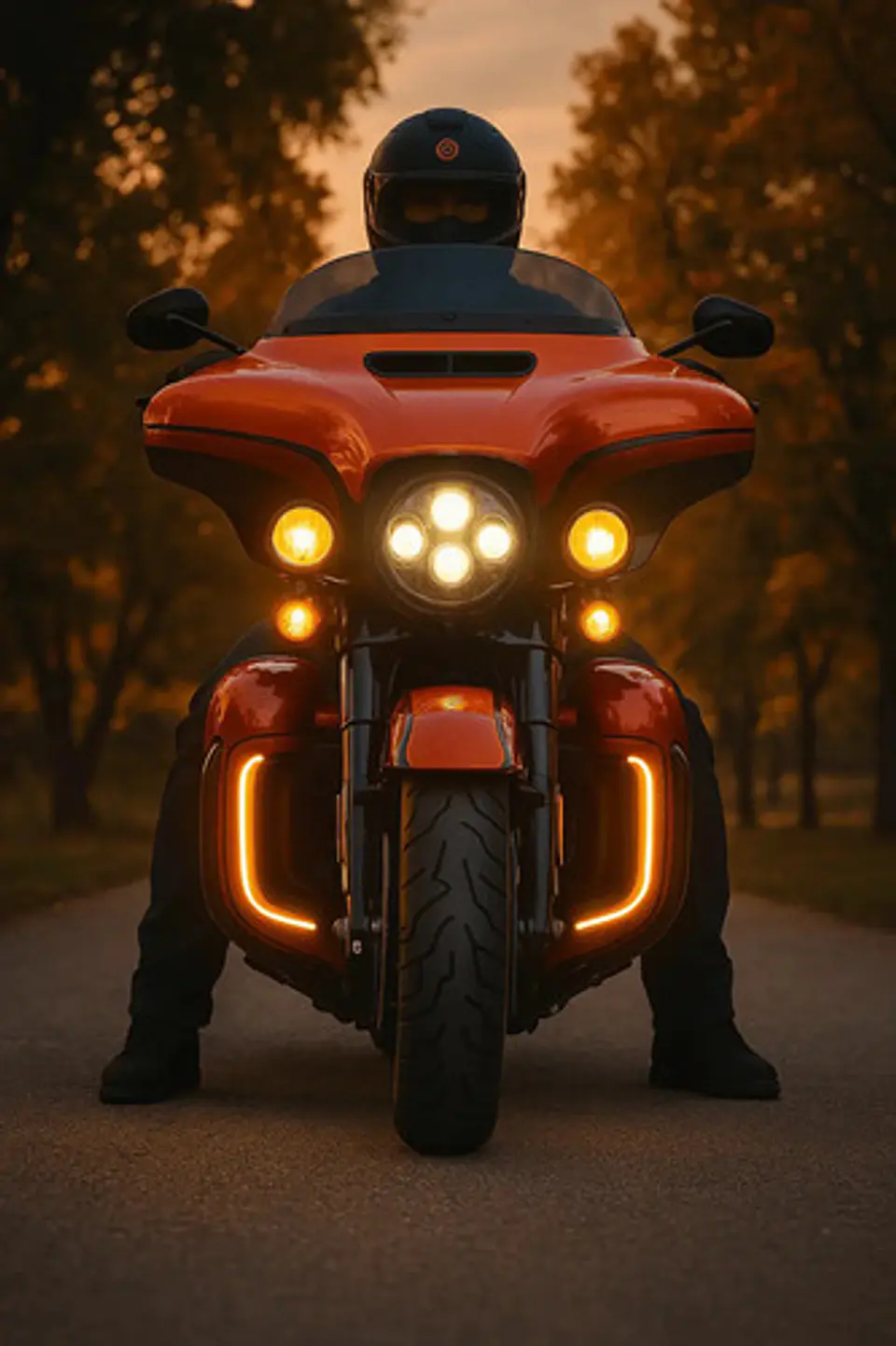Eagle Lights Sunburst Lower Fairing Grill Led Harley 1996-13 4