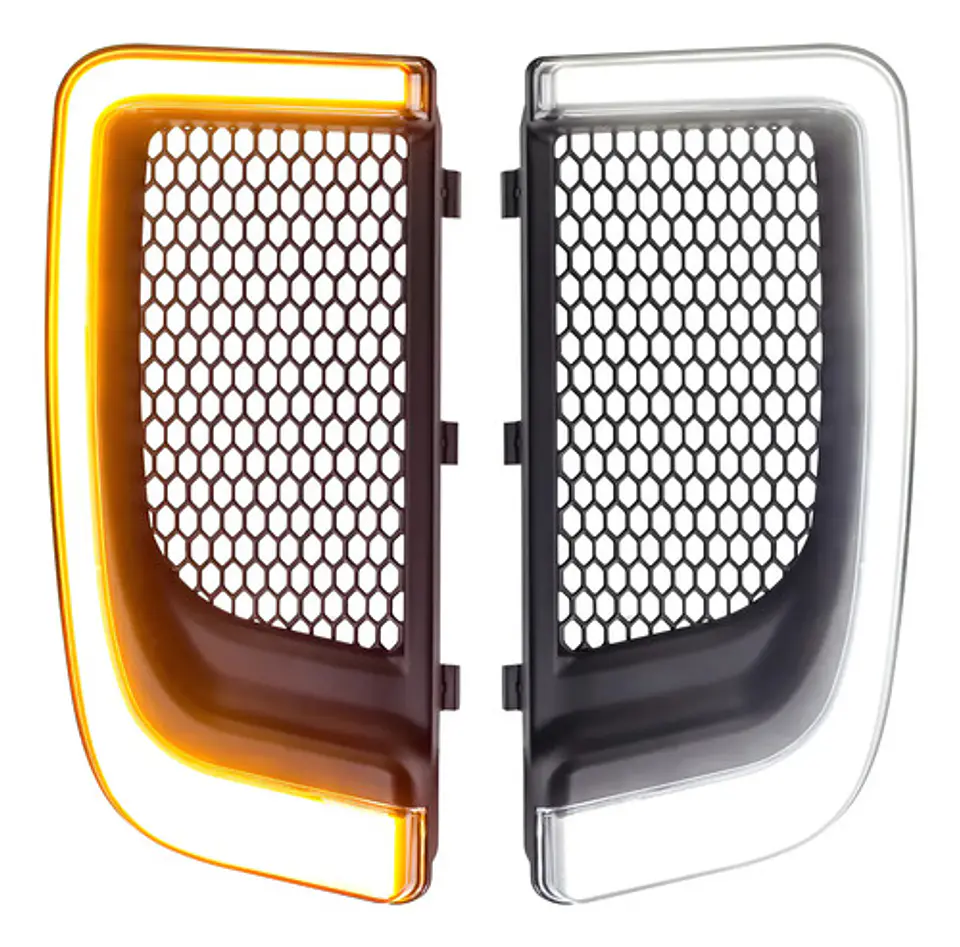 Eagle Lights Sunburst Lower Fairing Grill Led Harley 2014+ 1