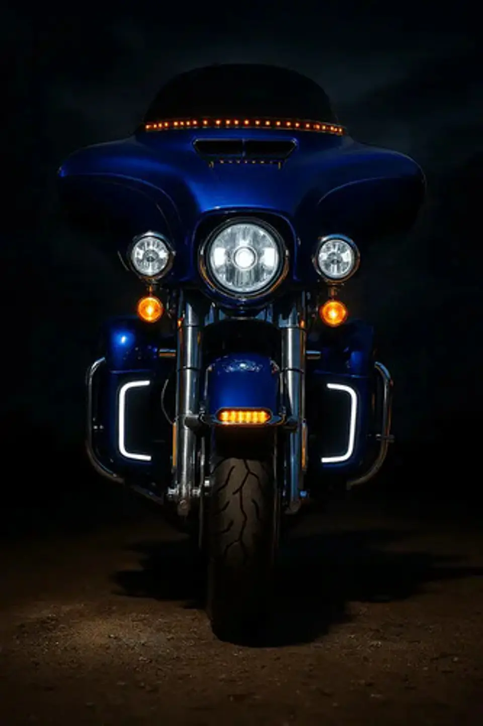 Eagle Lights Sunburst Lower Fairing Grill Led Harley 2014+ 6