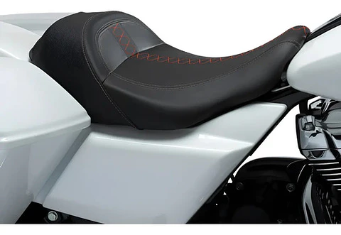 Harley-davidson Low-profile Solo Touring Seat Orange Stitch