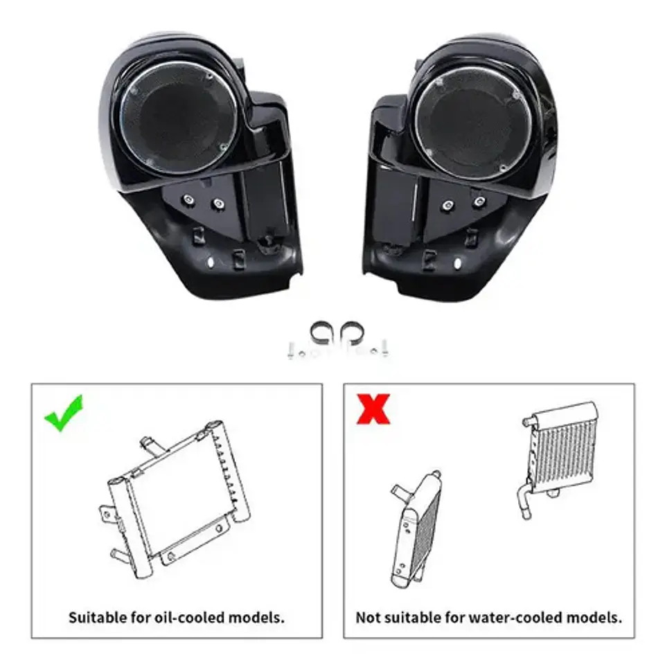 Tcmt Air Cooled Vented Lower Fairing 6.5 Speaker Pod Fit 8