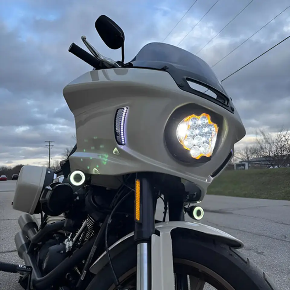 Hogworkz 7 Led Silvertooth Headlight For Harley-davidson 1