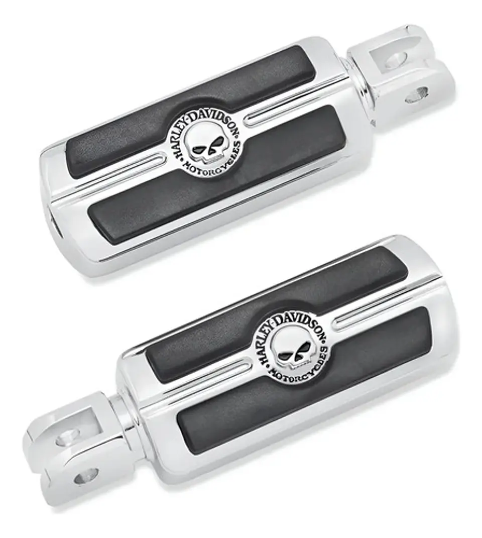 Harley-davidson 2018+  Willie G Skull Rider Footpegs Chrome 1