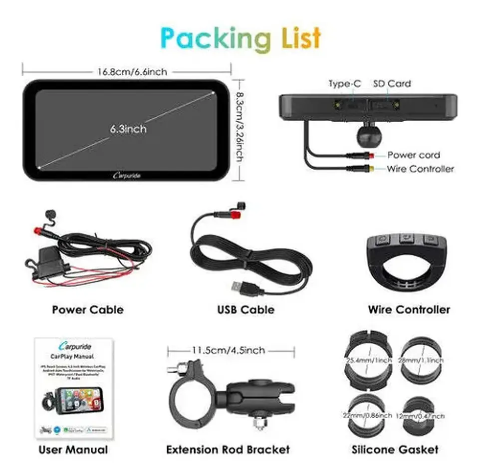 Carpuride W603 Wireless Carplay Android Auto Multimedia Hd 3