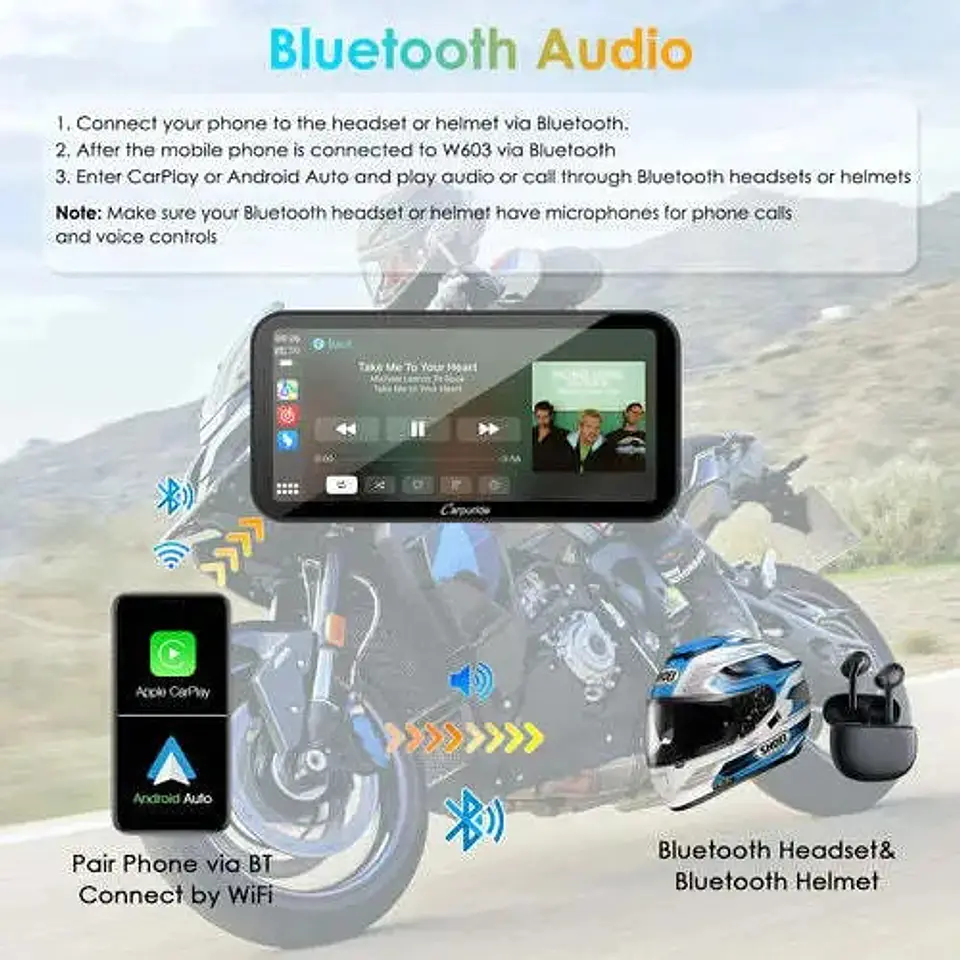 Carpuride W603 Wireless Carplay Android Auto Multimedia Hd 7