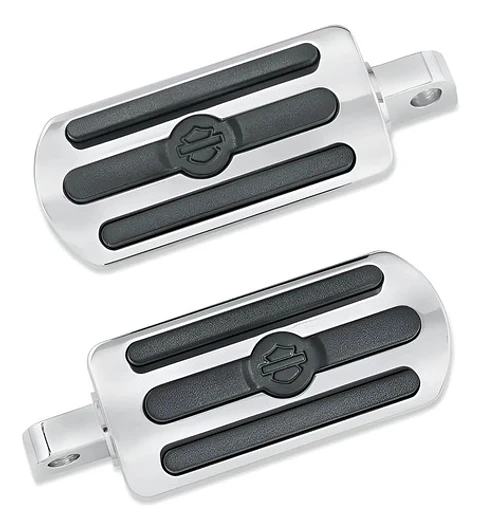 Harley-davidson Chrome And Rubber Custom Footpegs