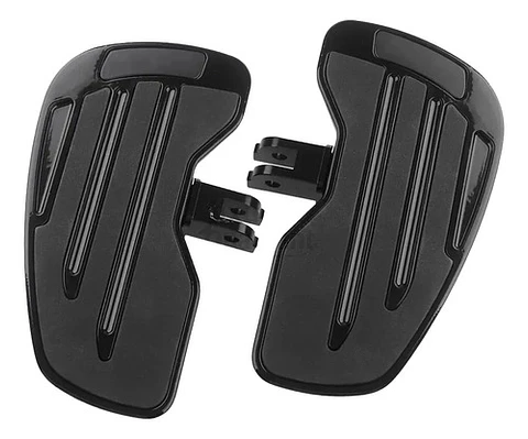 Black Adjustable Driver Rider Footboards For Harley-davidson