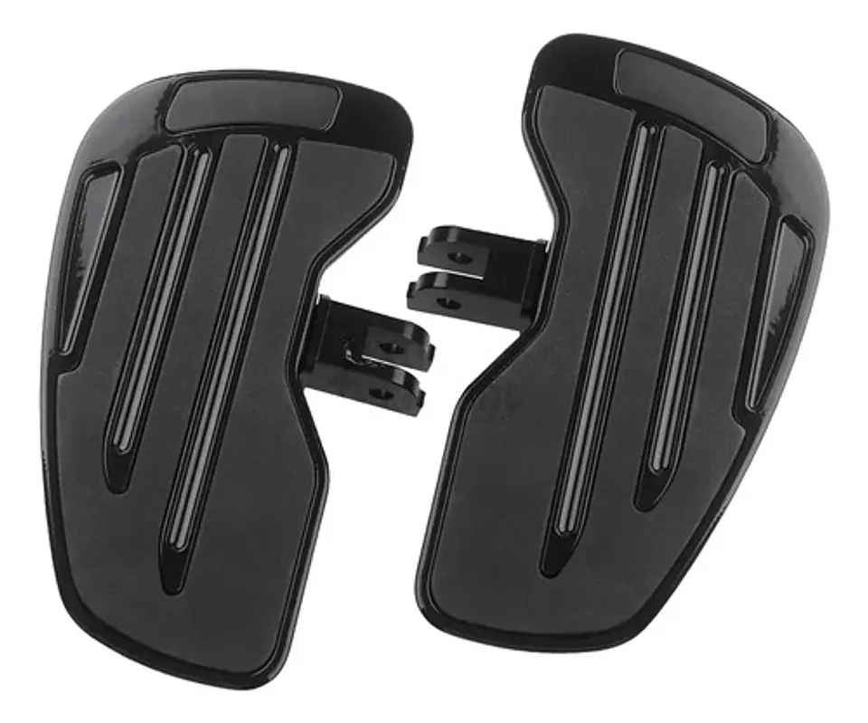 Black Adjustable Driver Rider Footboards For Harley-davidson 1