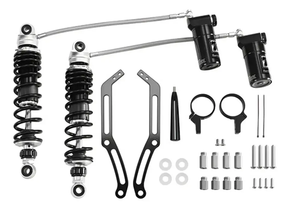 Tcmt Remote Reservoir Rear Suspension Shocks Fit Harley 23+ 1