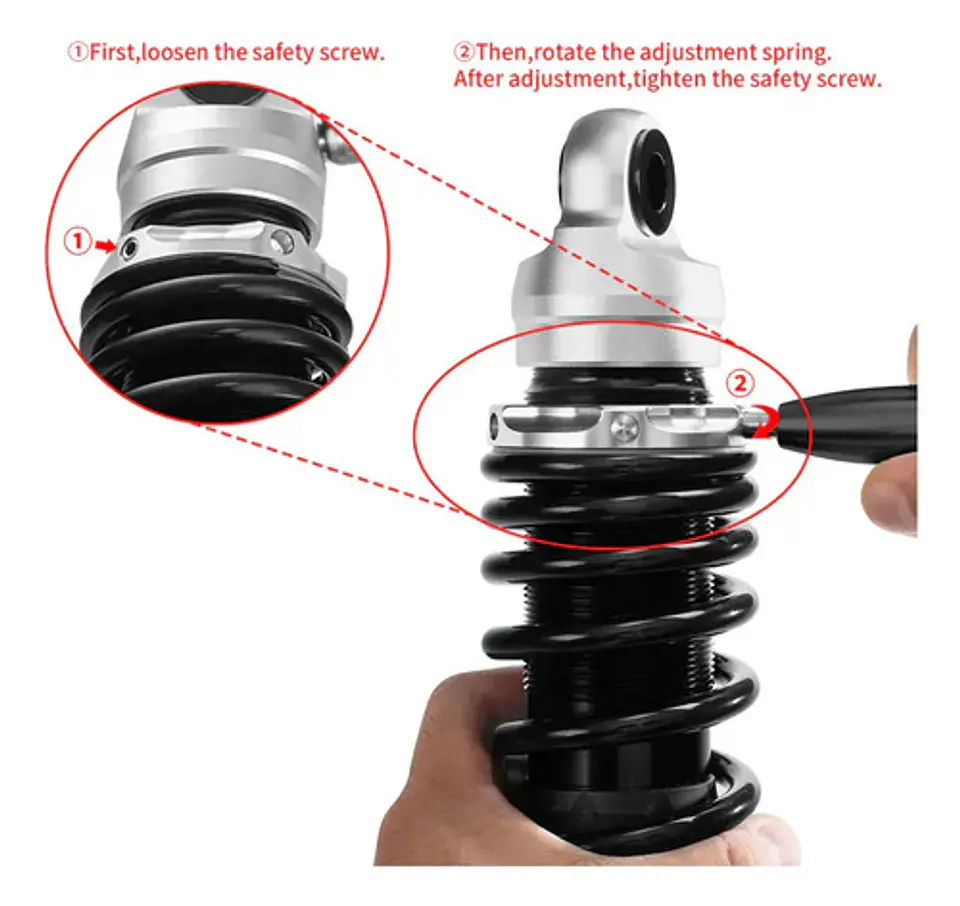 Tcmt Remote Reservoir Rear Suspension Shocks Fit Harley 23+ 3
