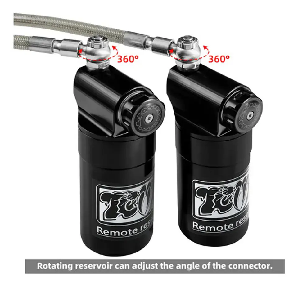 Tcmt Remote Reservoir Rear Suspension Shocks Fit Harley 23+ 7