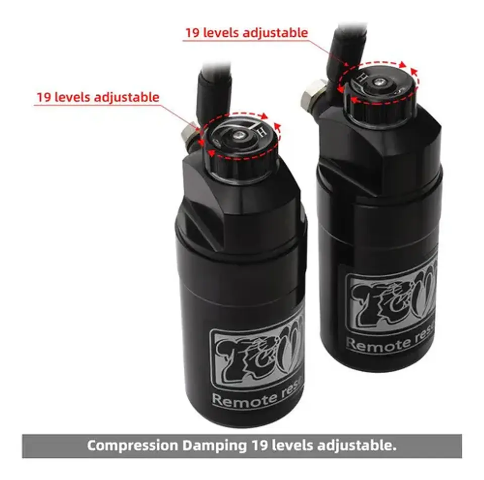 Tcmt Remote Reservoir Rear Suspension Shocks Harley 2014-25 8