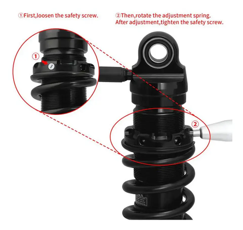 Tcmt Remote Reservoir Rear Suspension Shocks Harley 2014-25 11