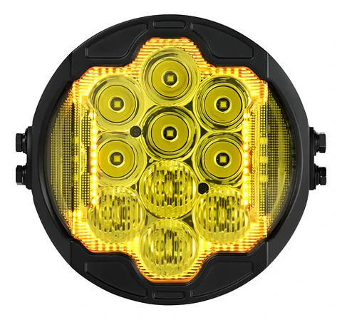 Hogworkz 7 Led Goldtooth Headlight For Harley-davidson