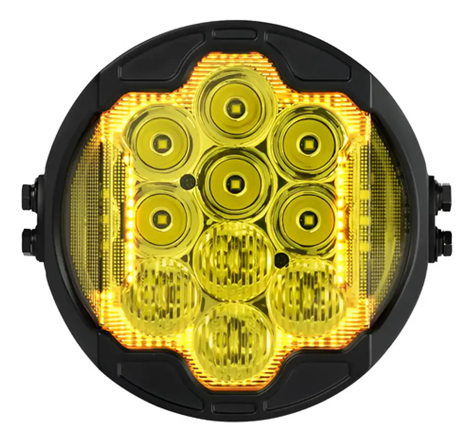 Hogworkz 7 Led Goldtooth Headlight For Harley-davidson 2