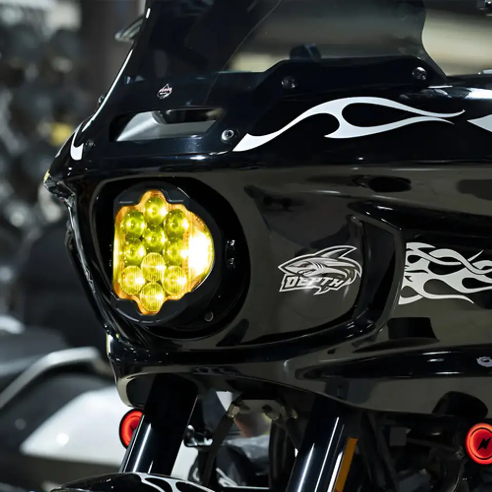 Hogworkz 7 Led Goldtooth Headlight For Harley-davidson 5