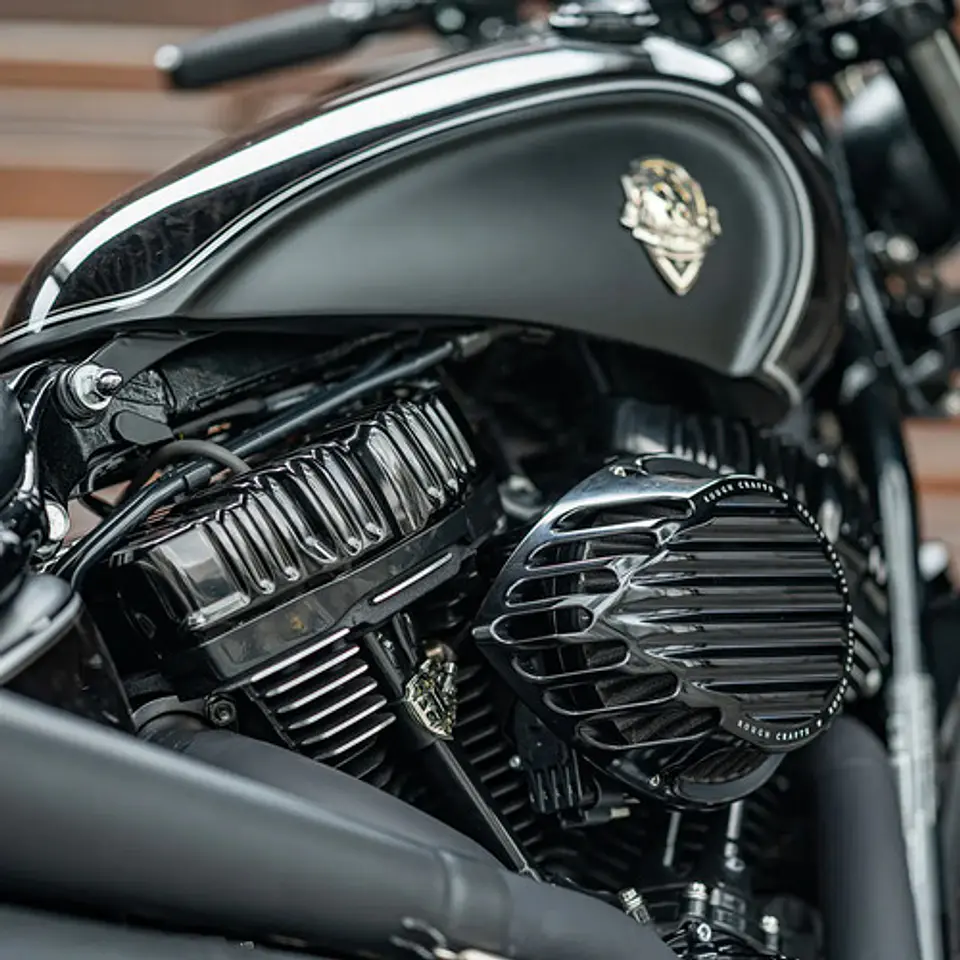 Arlen Ness Rough Crafts Finned Air Cleaner Harley-davidson 5