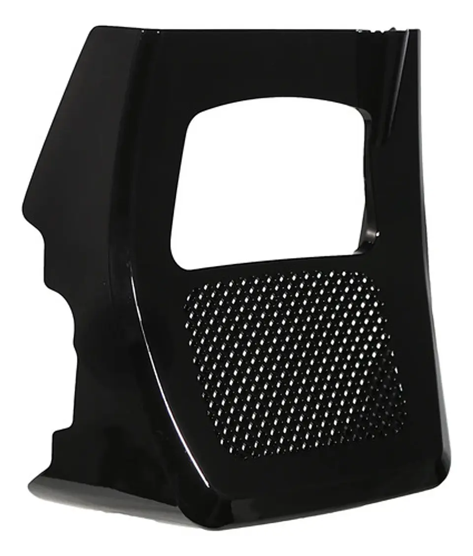 Gloss Black Chin Spoiler Fairing Radiator Cover For Harley 3