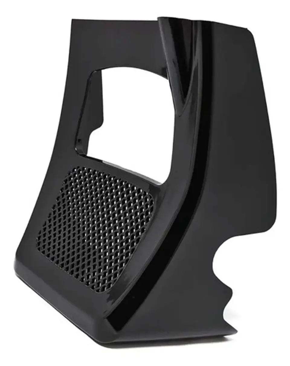 Gloss Black Chin Spoiler Fairing Radiator Cover For Harley 4