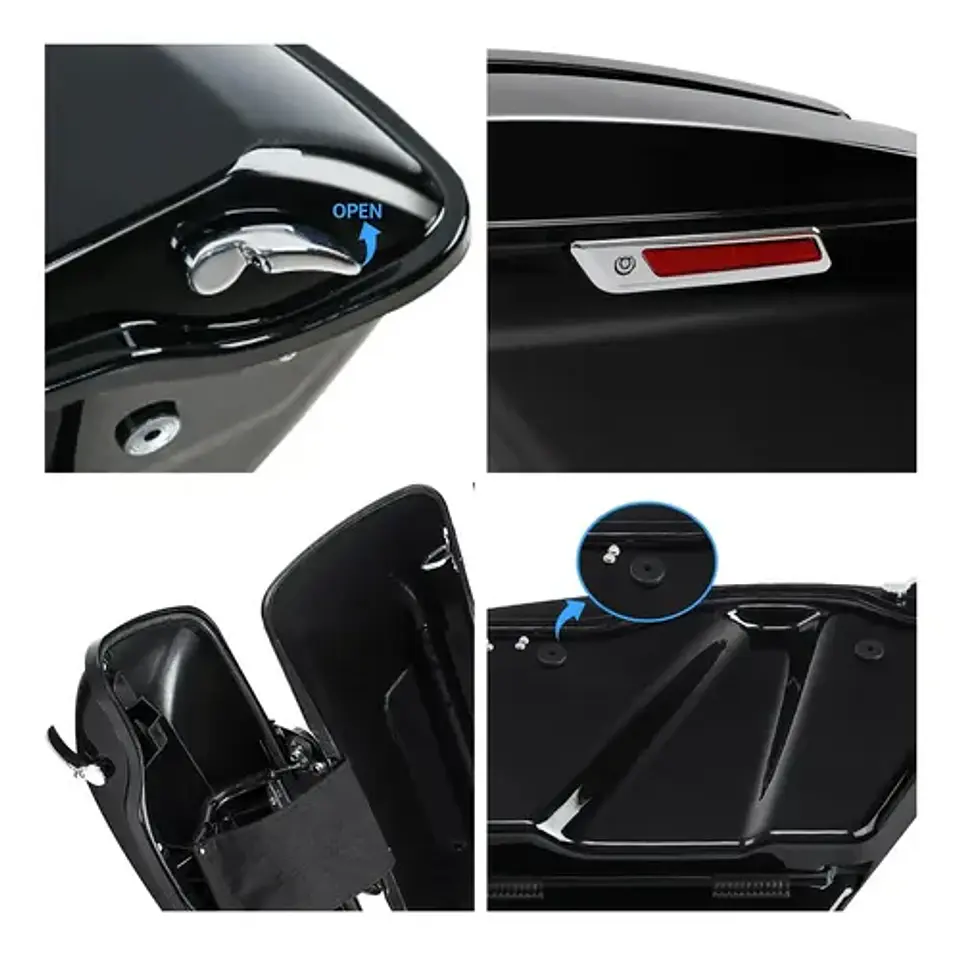 Tcmt Stretched Hard Saddlebags Harley-davidson Touring 2014+ 9
