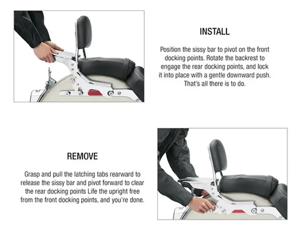 Harley-davidson Holdfast Sissy Bar + Pad + Rack + Docking 7