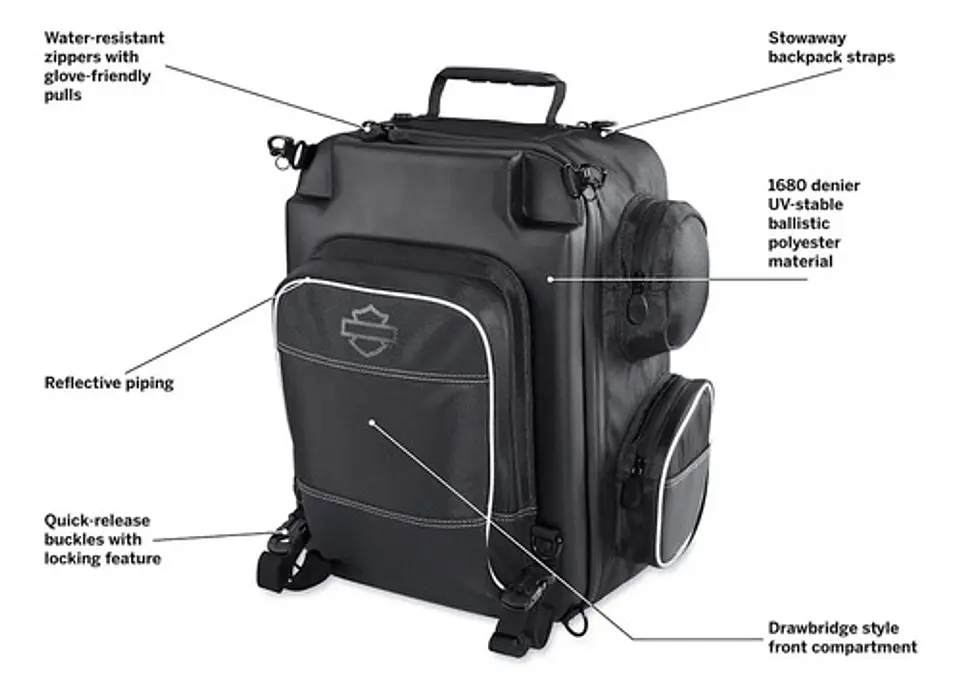 Harley-davidson Onyx Premium Luggage Weekender Bag 4