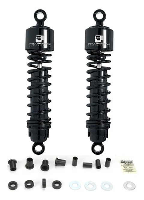 Progressive 412 Series Black 13 Rear Shocks Harley-davidson