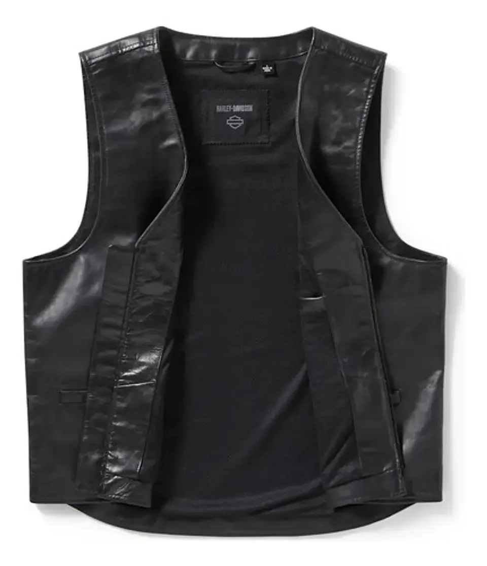 Harley-davidson Men's Bar & Shield Leather Vest 2