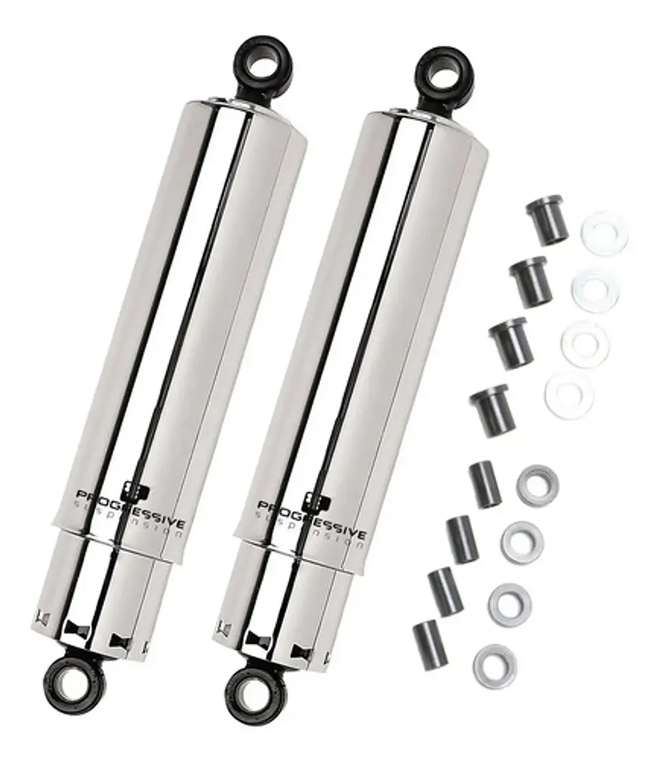 Progressive 412 Series 11 Pol. Chrome Cover Harley Dyna 1