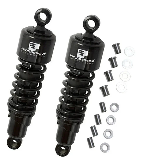 Progressive 412 Series Black 11 Pol. Rear Shocks Harley Dyna