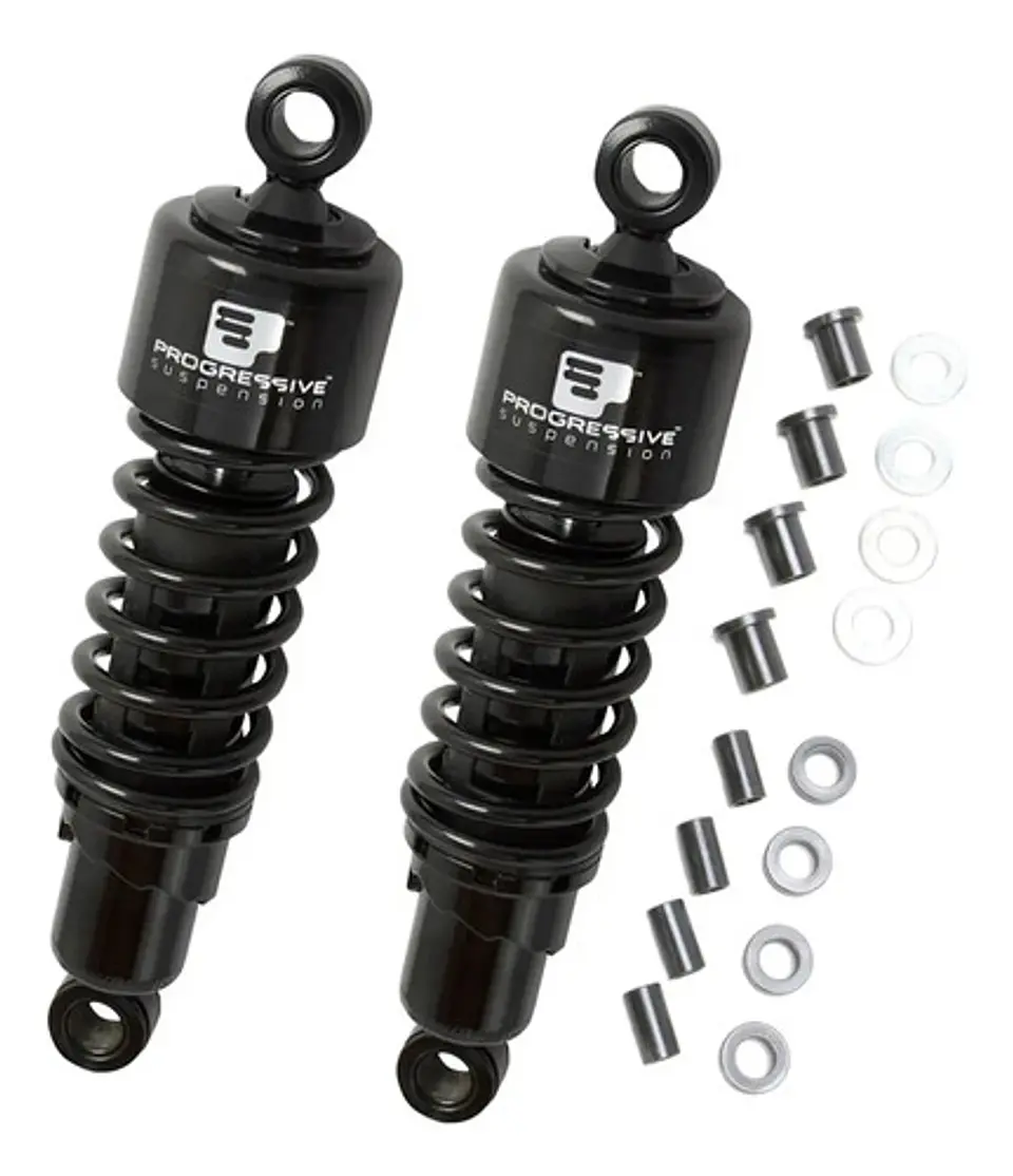 Progressive 412 Series Black 11 Pol. Rear Shocks Harley Dyna 2
