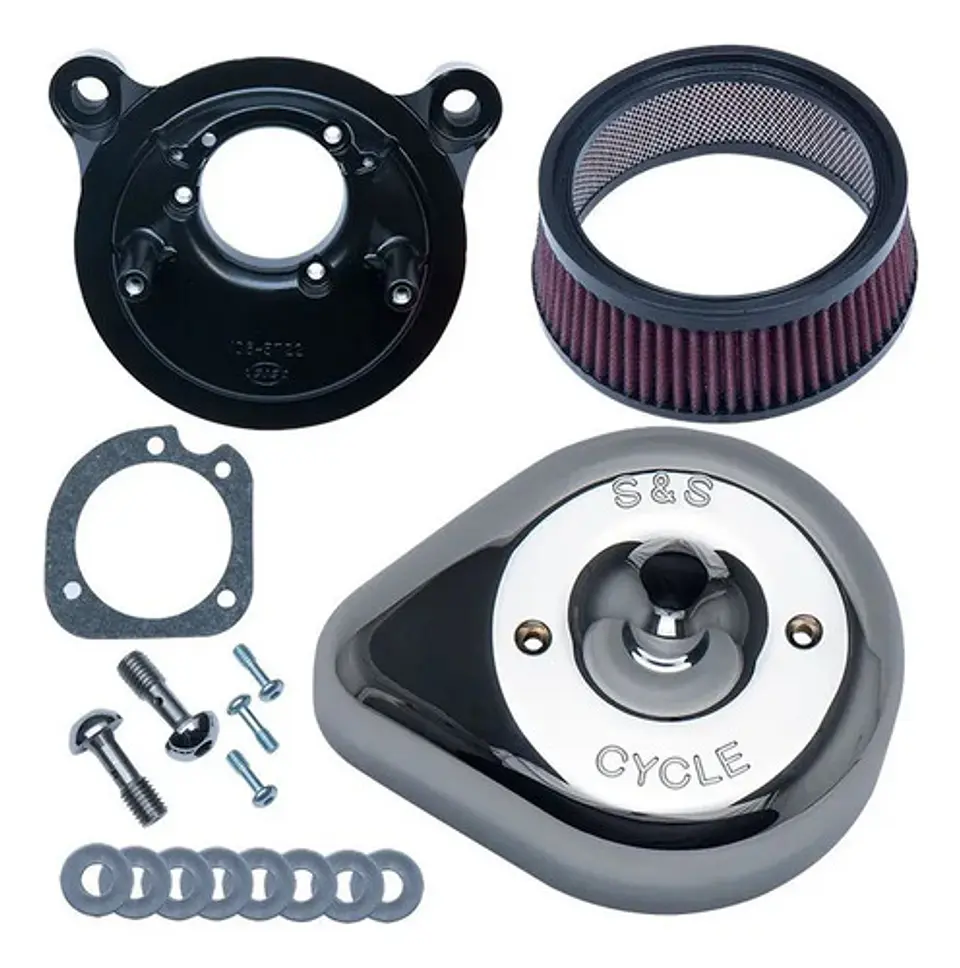 S&s Cycle Teardrop Chrome Stealth Air Cleaner 170-0524b 3