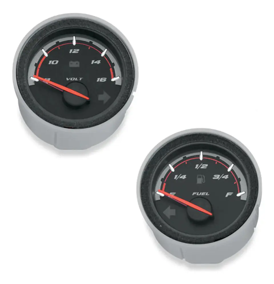 Harley-davidson C. Face Voltmeter + Fuel Gauge 1