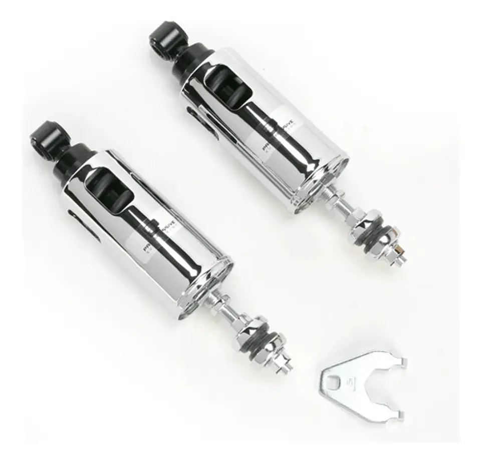 Progressive 422 Series Chrome Rear Shocks Harley Softail 1