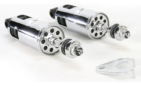 Progressive 422 Series Chrome Rear Shocks Harley Softail