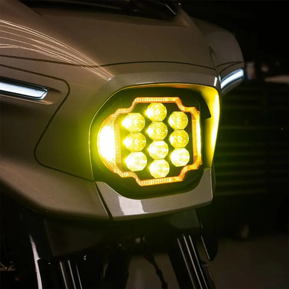 Hogworkz Goldtooth Headlight Harley-davidson Street Glide 9