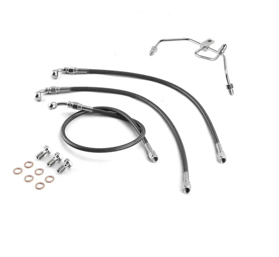 21st Non-abs Black Front Brake Line Kit Harley-davidson Dyna 1