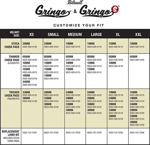 Biltwell Gringo Ou Gringo S Liner Kit Capacete