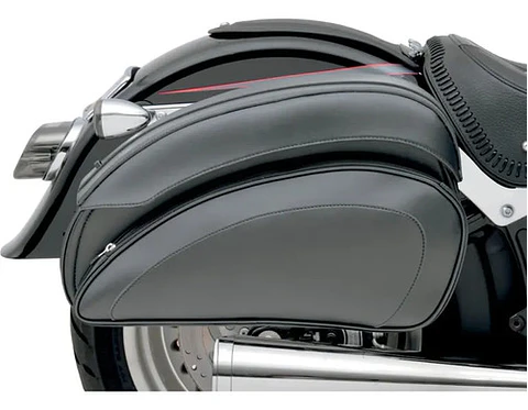 Saddlemen Cruis'n Deluxe Slant Saddlebag Set + Support