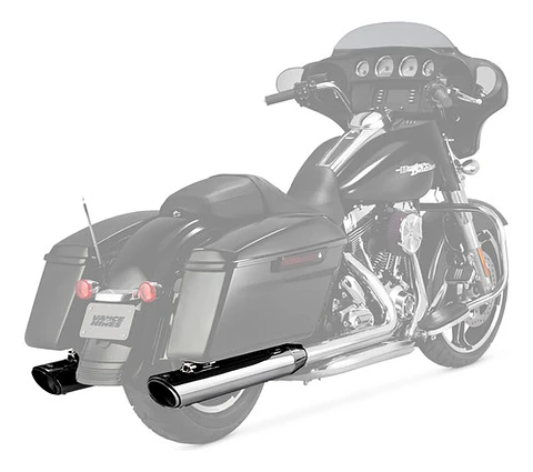 Vance Hines Twin Slash Round Slip-on Chrome Harley-davidson
