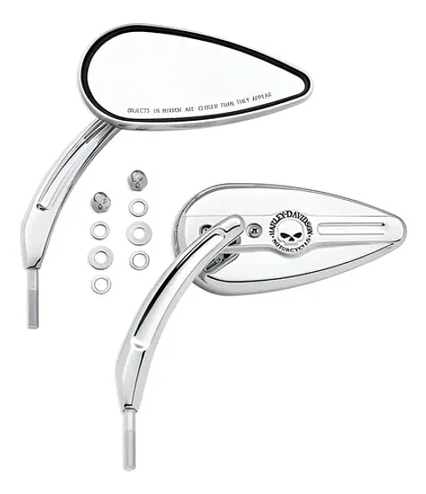 Harley-davidson Willie G Skull Teardrop Mirrors Chrome